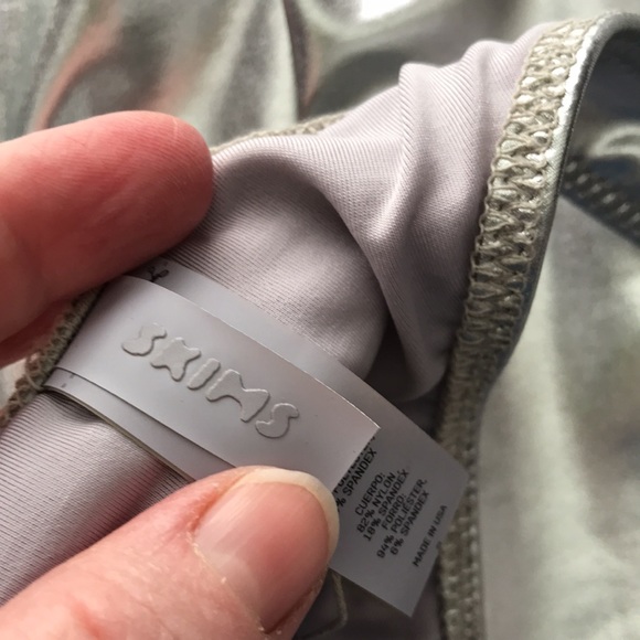NEW - SKIMS Metallic Swim Cycle Jumpsuits | S - Picture 10 of 13